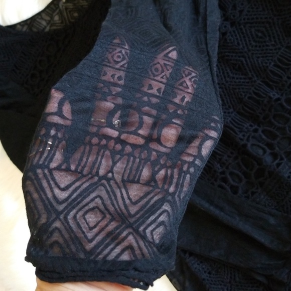 Mur Mur Mesh Long sleeve Knit Shirt - Picture 4 of 5